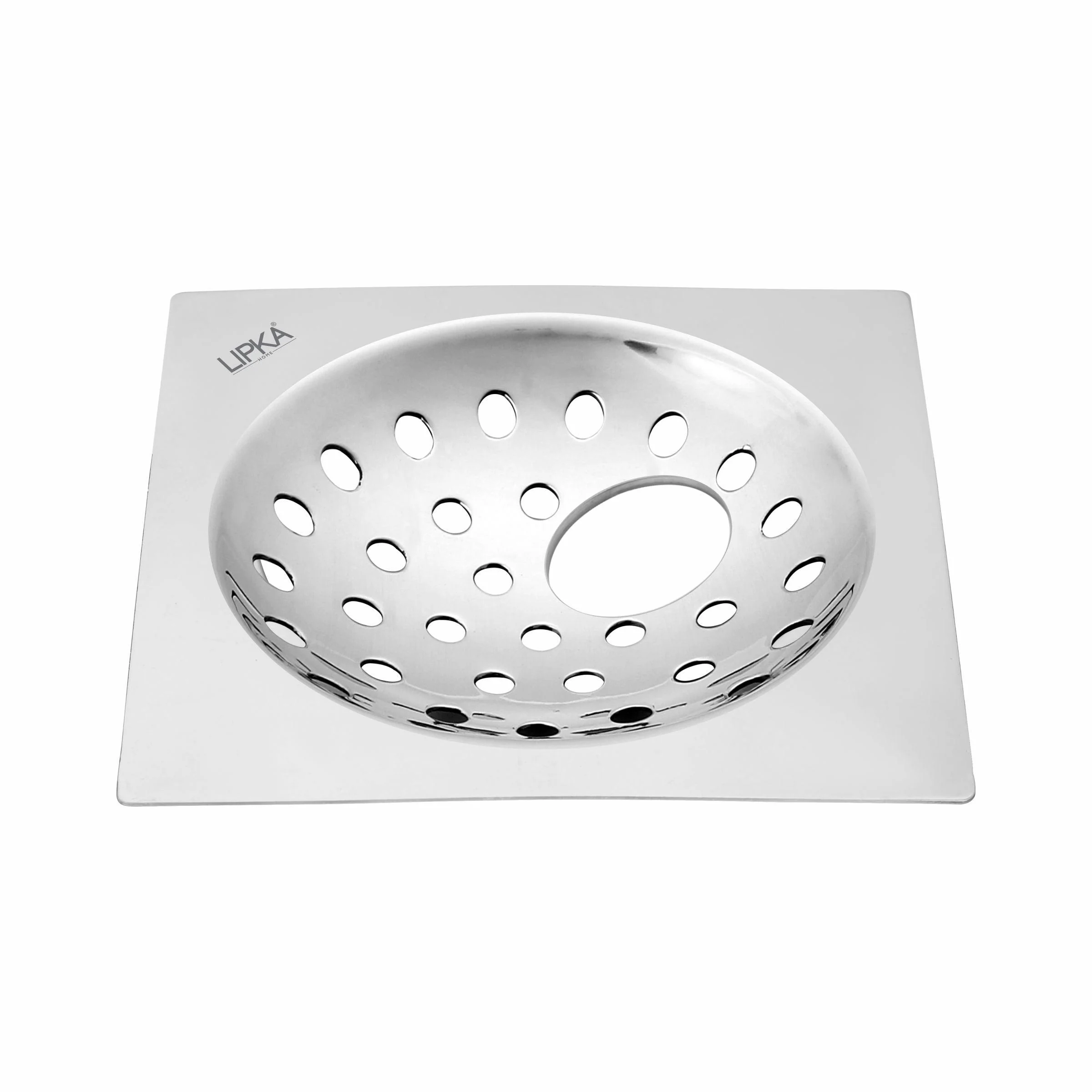 UNO Square Flat Cut Floor Drain (5 x 5 Inches) with Hole - LIPKA