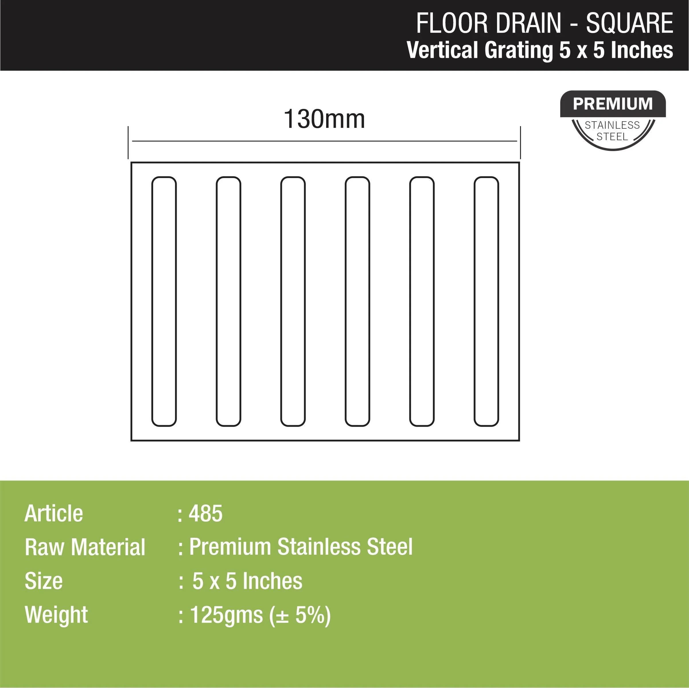 Vertical Grating Top (5 x 5 inches) - LIPKA - Image 3