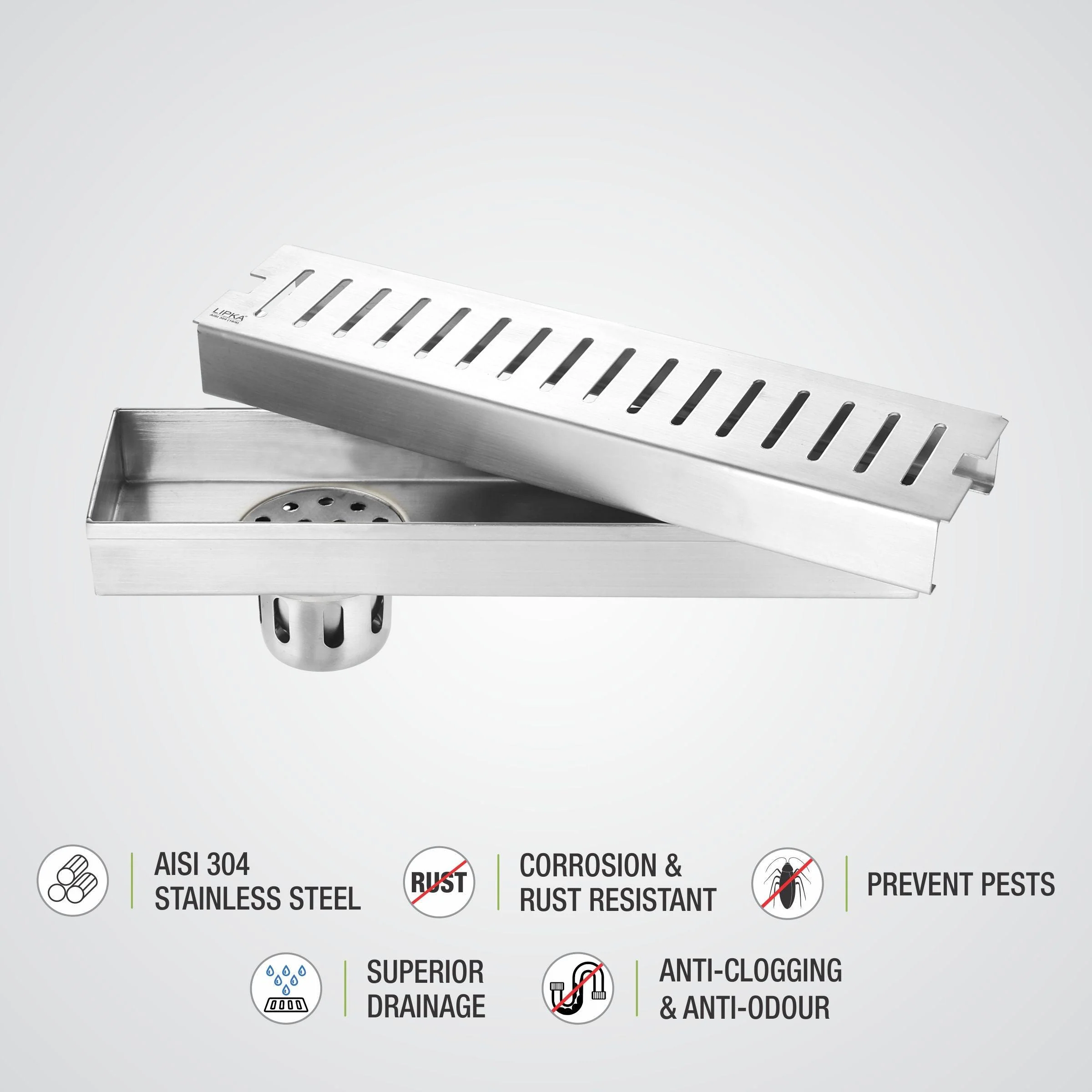Vertical Shower Drain Channel (40 x 3 Inches) - LIPKA - Image 4