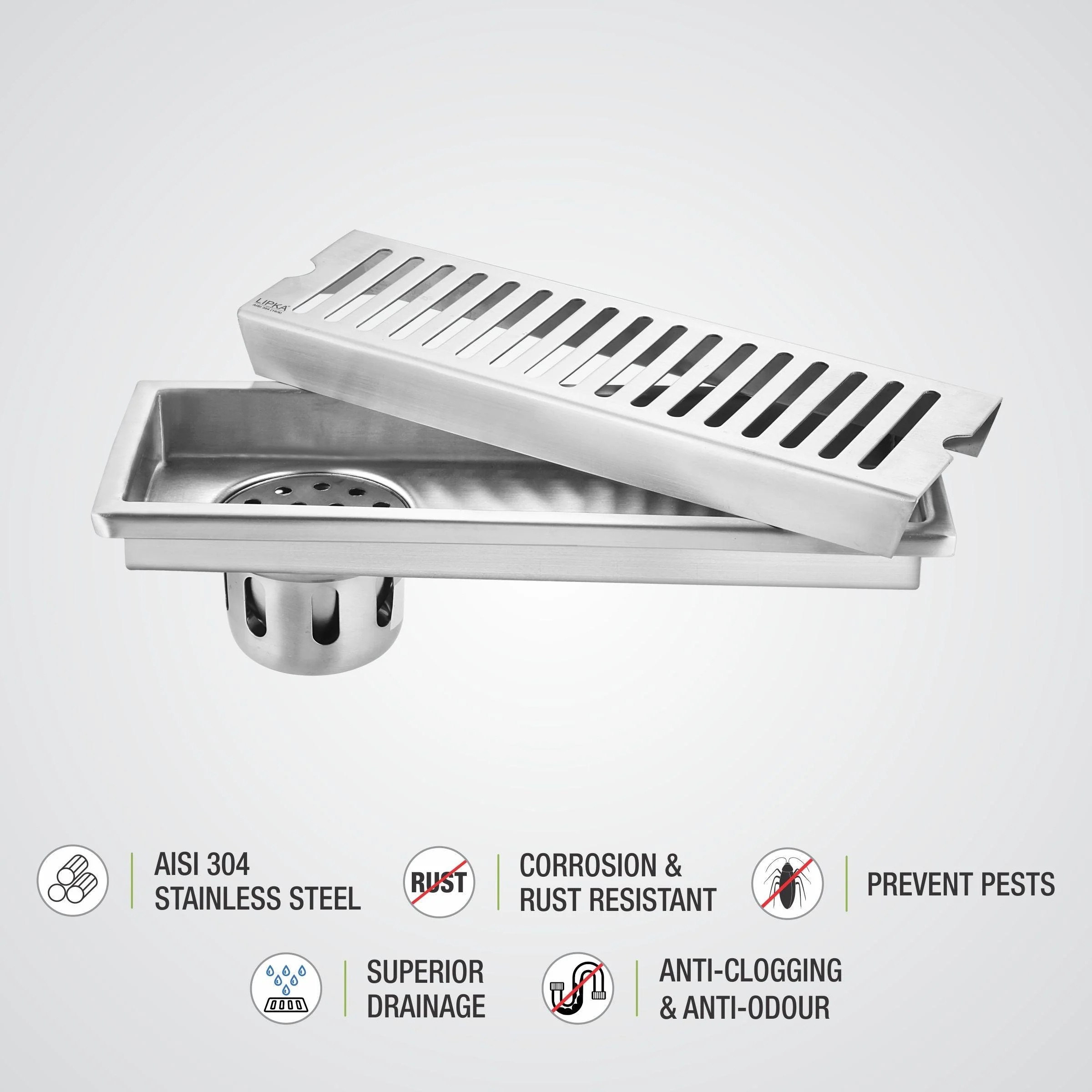 Vertical Shower Drain Channel (40 x 5 Inches) - LIPKA - Image 4