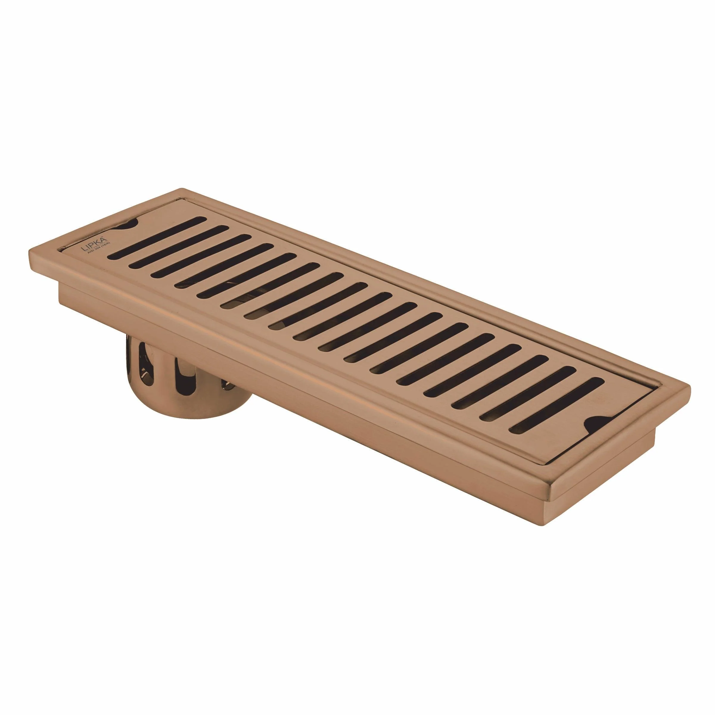 Vertical Shower Drain Channel - Antique Copper (12 x 5 Inches) - LIPKA