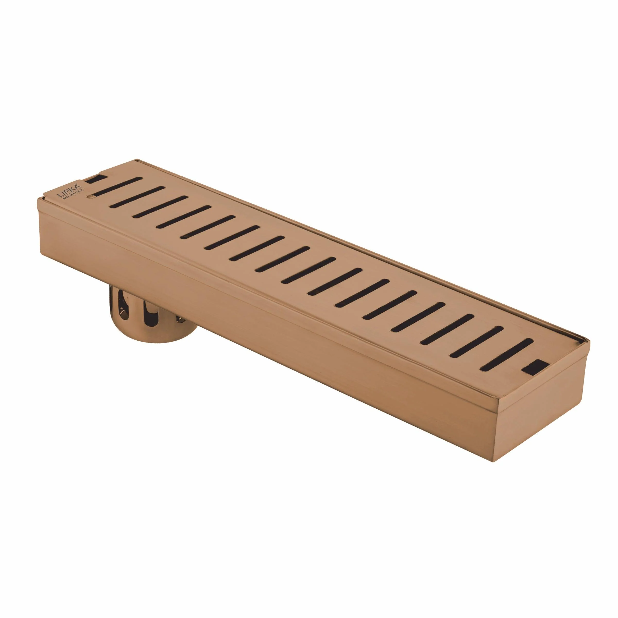 Vertical Shower Drain Channel - Antique Copper (18 x 3 Inches) - LIPKA