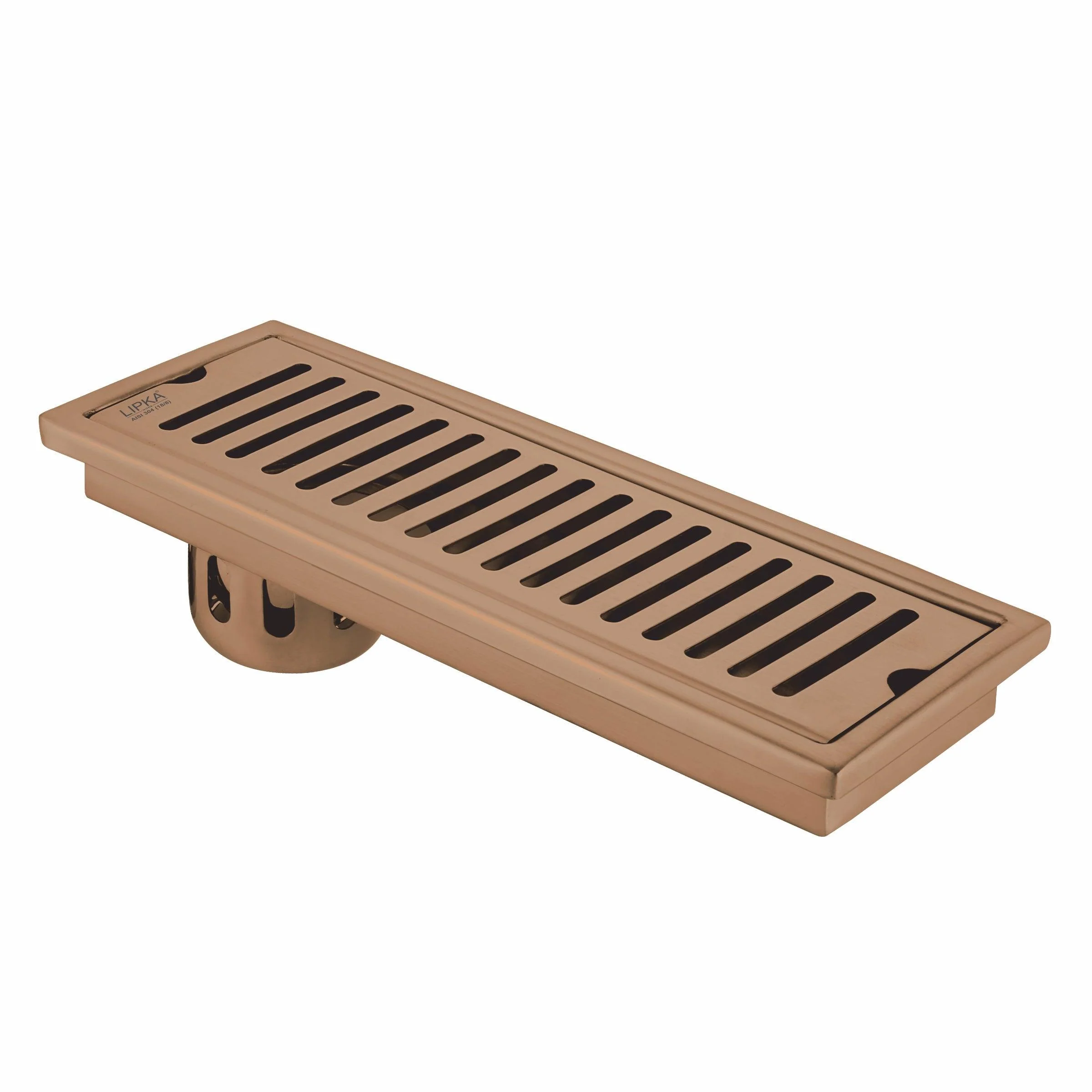 Vertical Shower Drain Channel - Antique Copper (18 x 4 Inches) - LIPKA