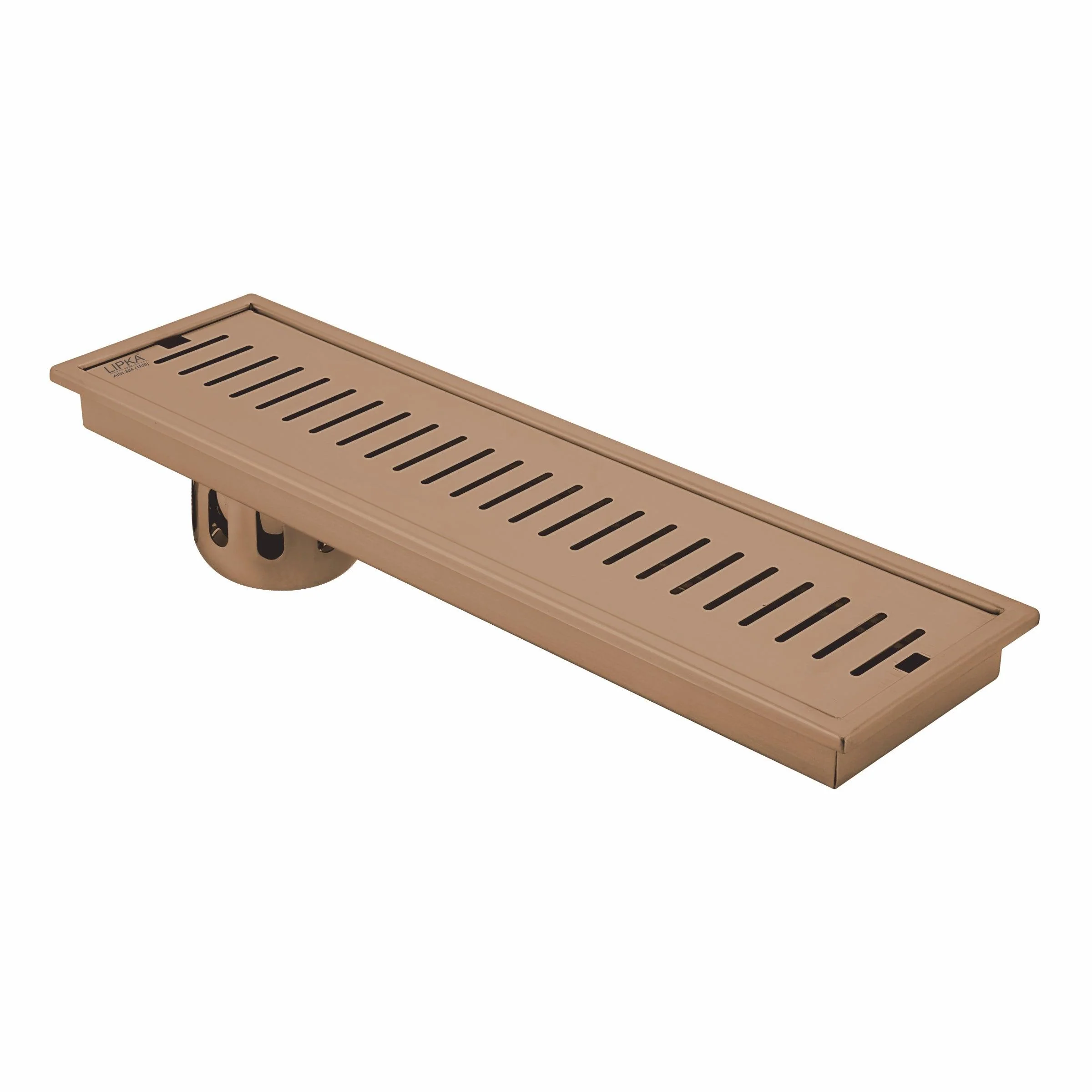 Vertical Shower Drain Channel - Antique Copper (40 x 5 Inches) - LIPKA