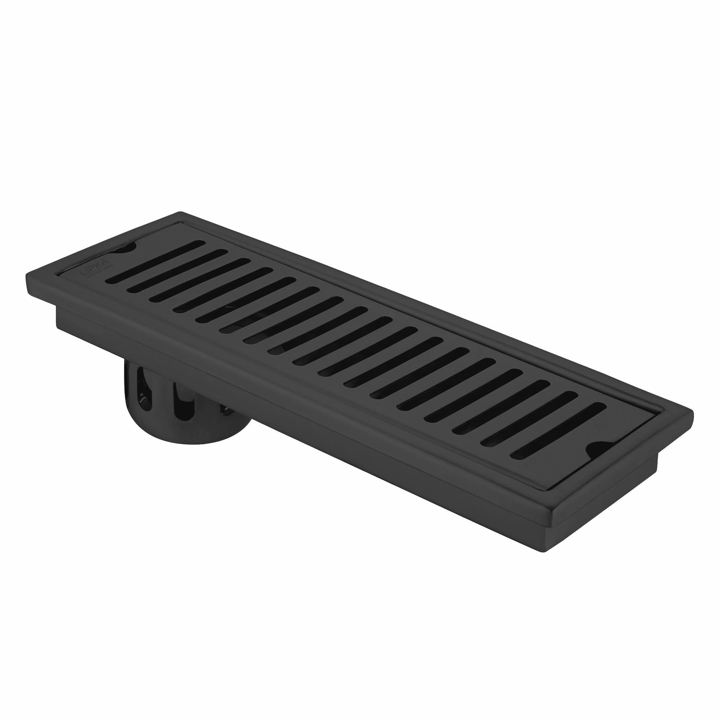 Vertical Shower Drain Channel - Black (18 x 4 Inches) - LIPKA