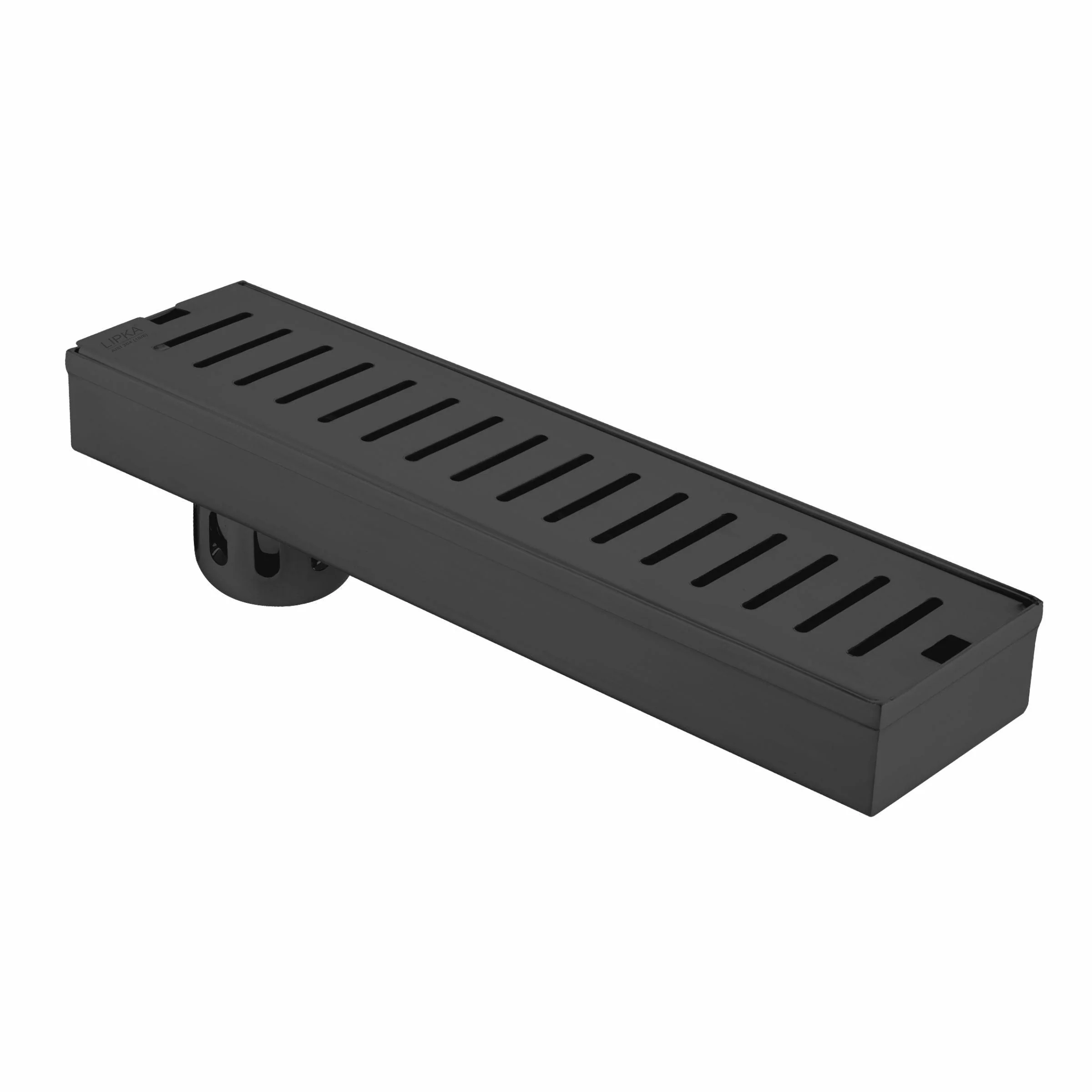 Vertical Shower Drain Channel - Black (24 x 3 Inches) - LIPKA