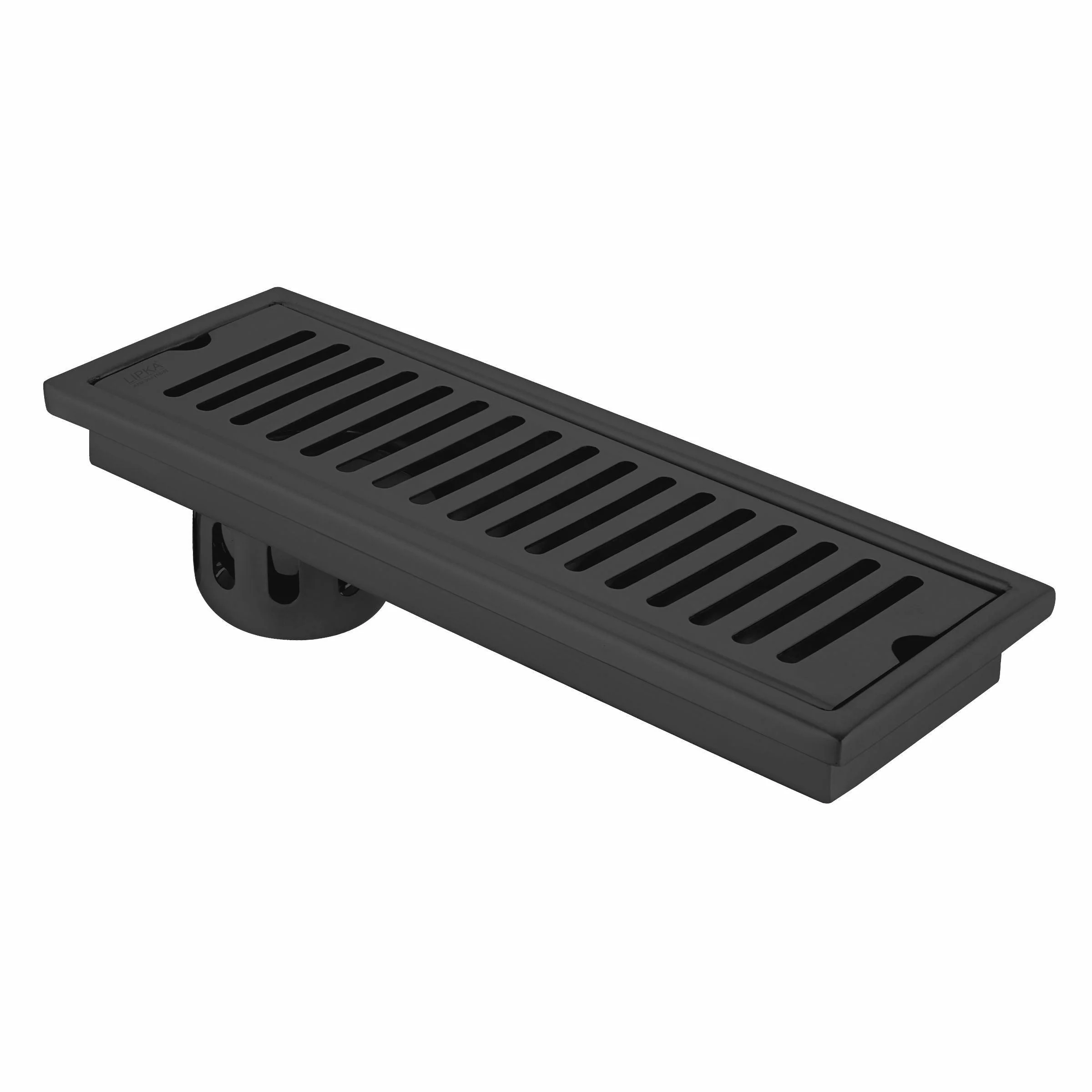 Vertical Shower Drain Channel - Black (24 x 5 Inches) - LIPKA