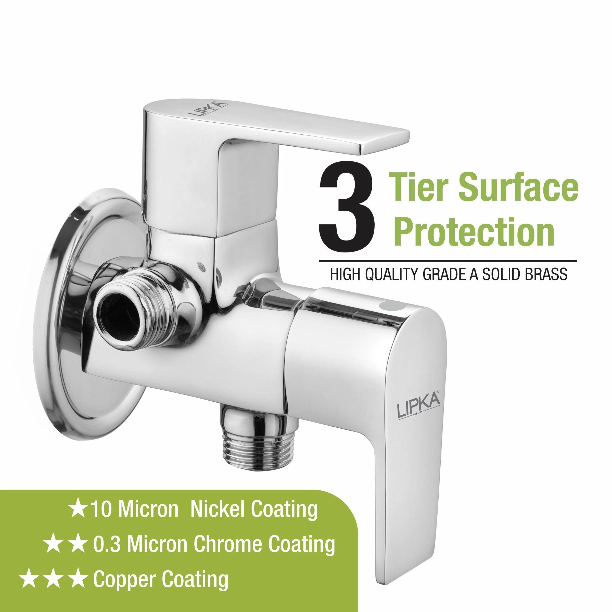 Victory Angle Valve Two Way Double Handle Brass Faucet - LIPKA - Image 4