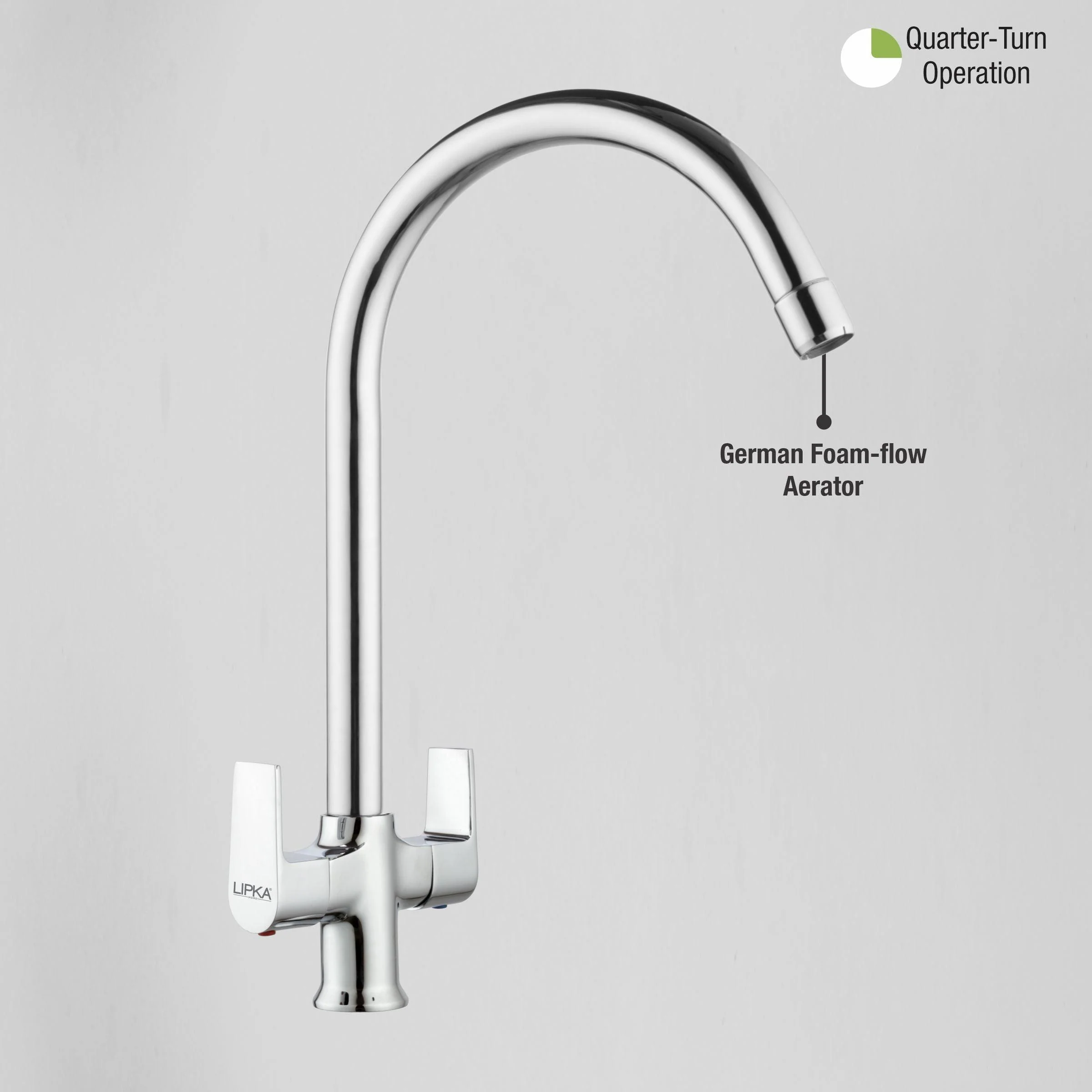 Victory Centre Hole Basin Mixer with Large (20 Inches) Round Swivel Spout Faucet - LIPKA - Image 5