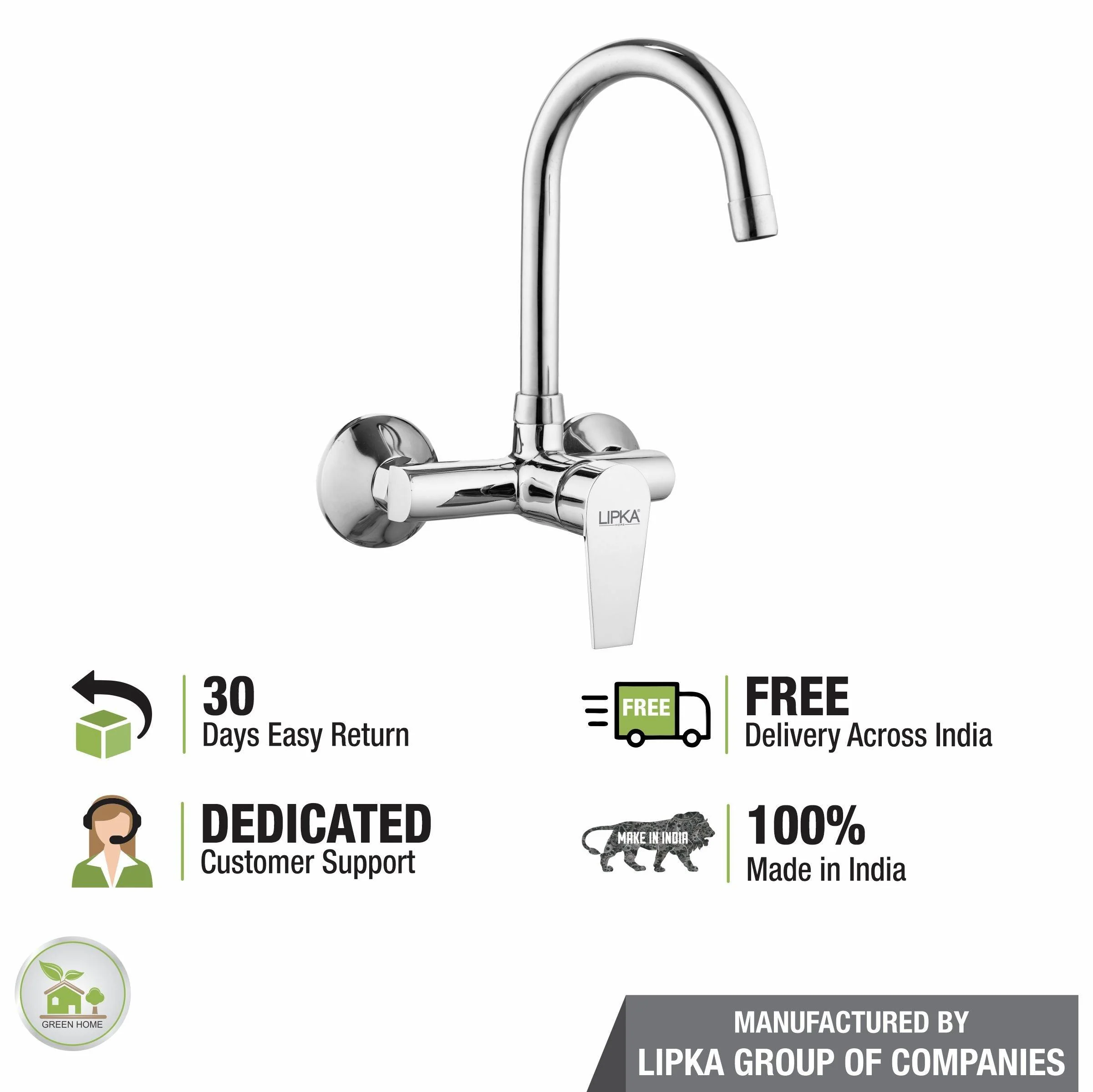 Victory Single Lever Sink Mixer with Swivel Spout (15 Inches) - LIPKA - Image 6