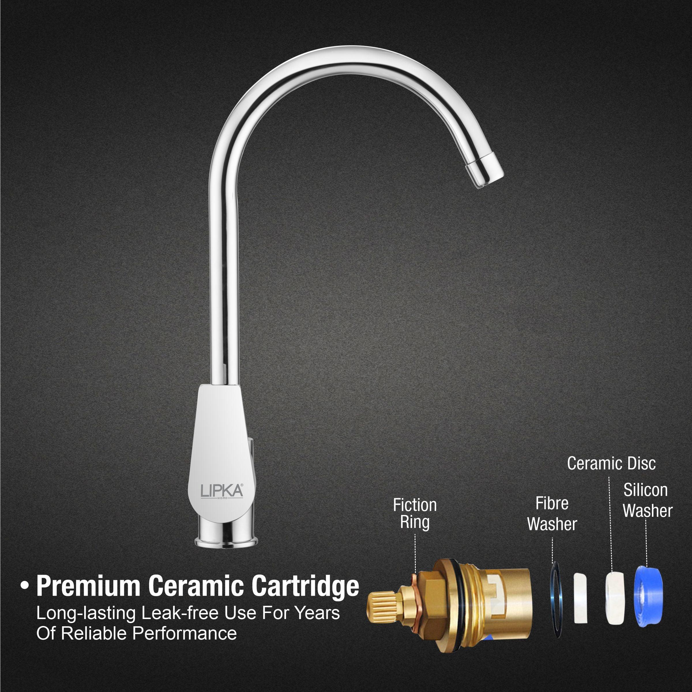 Victory Single Lever Table Mount Sink Mixer with Large Round Swivel Spout Faucet - LIPKA - Image 3
