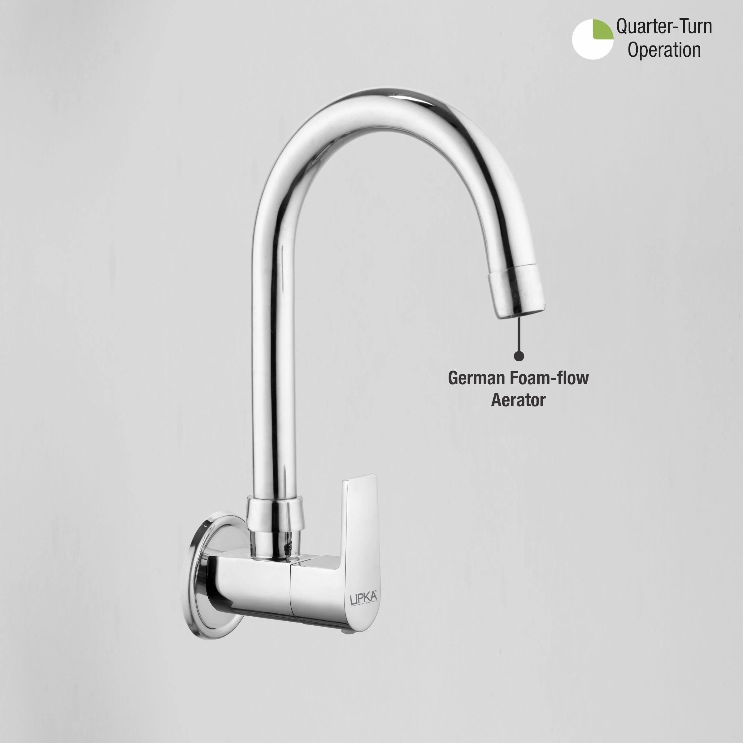 Victory Sink Tap with Medium (15 Inches) Round Swivel Spout Brass Faucet - LIPKA - Image 5