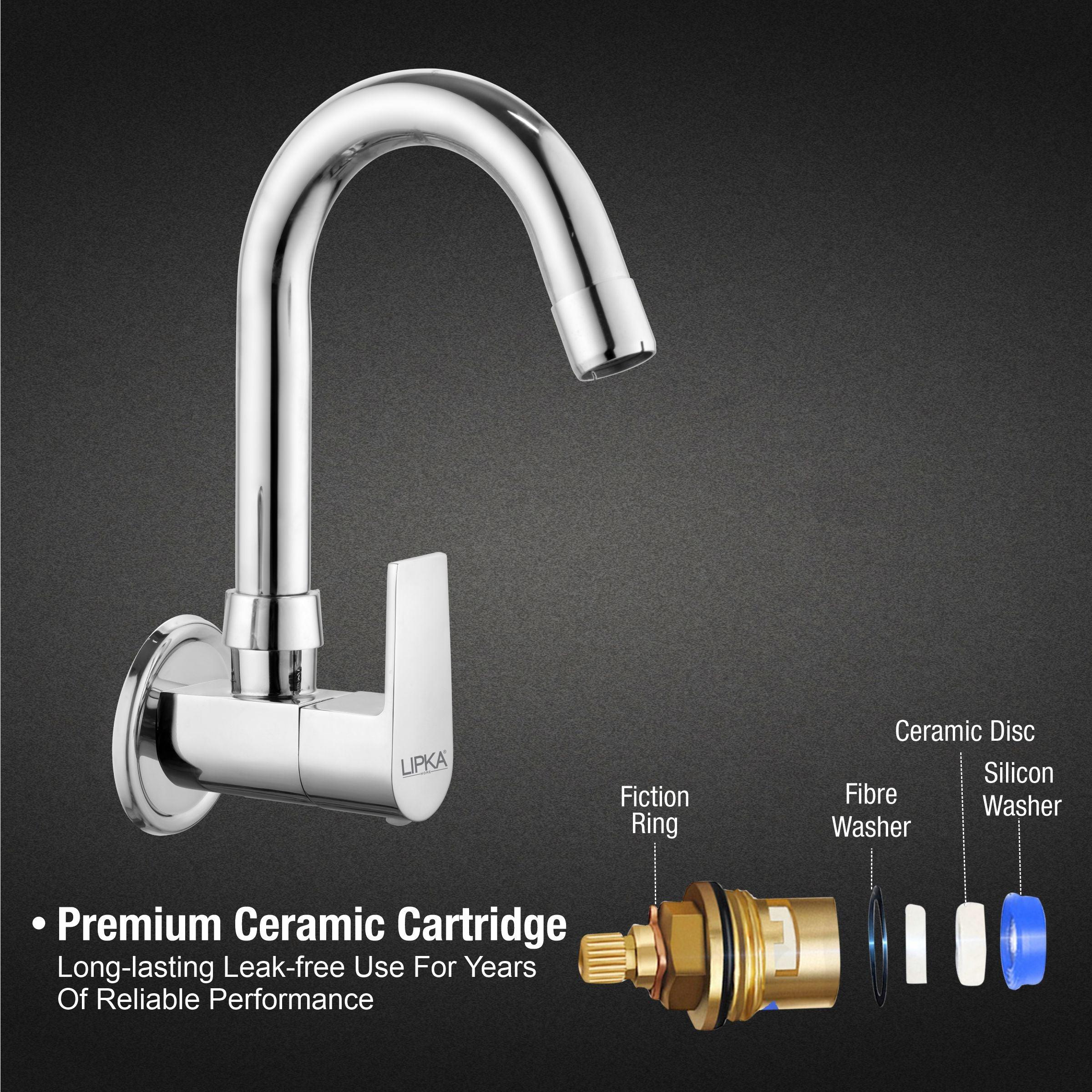 Victory Sink Tap with Small (12 Inches) Round Swivel Spout Brass Faucet - LIPKA - Image 3
