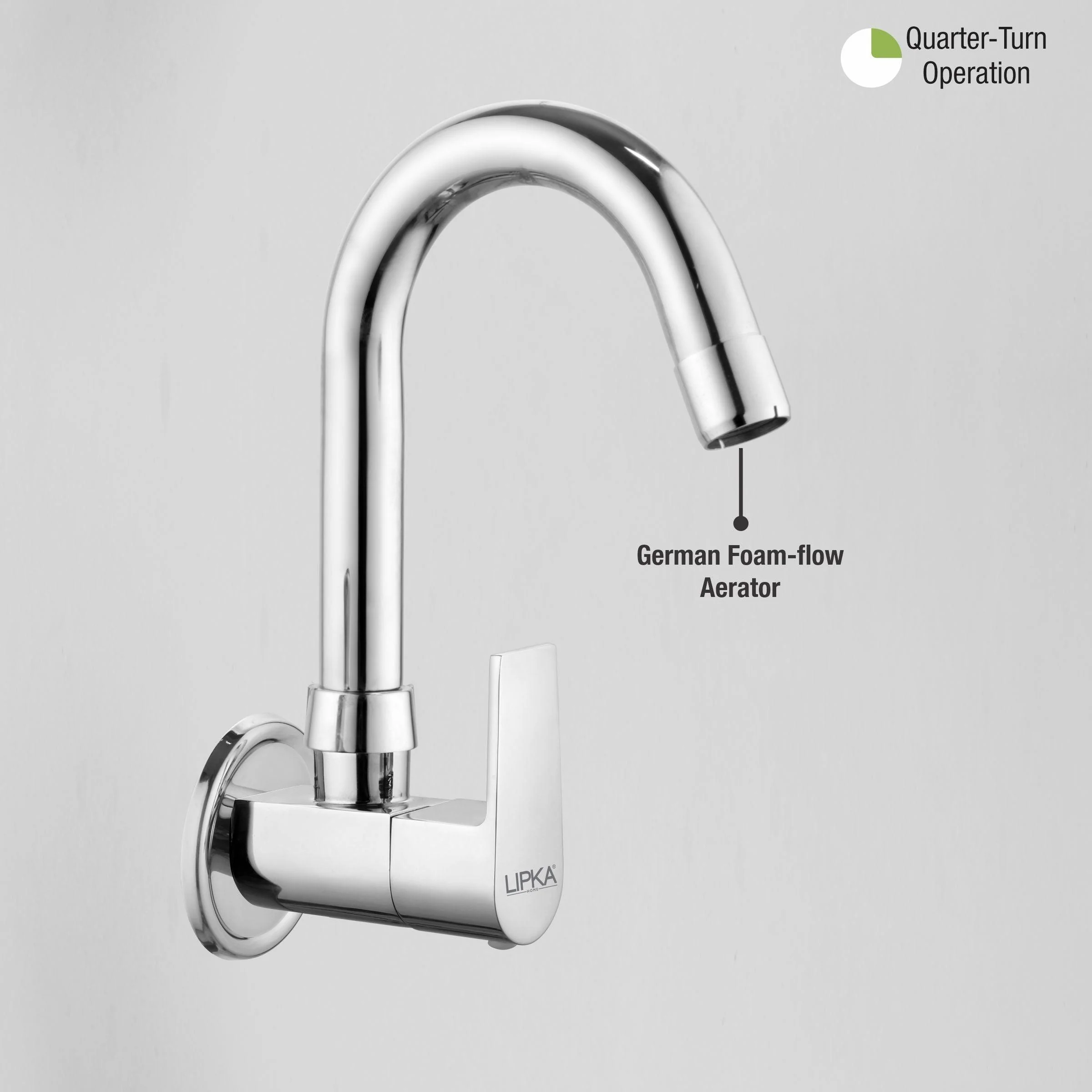 Victory Sink Tap with Small (12 Inches) Round Swivel Spout Brass Faucet - LIPKA - Image 5