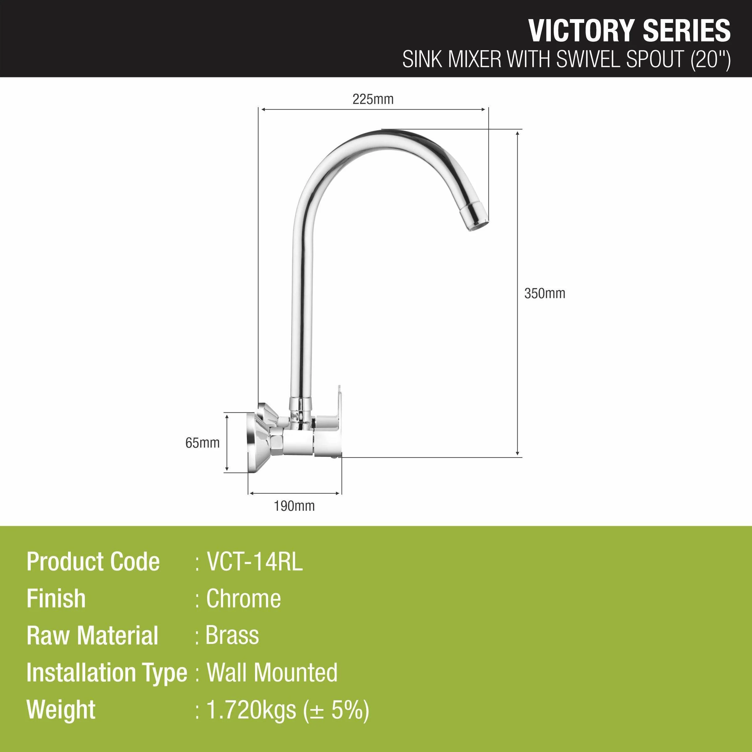 Victory Sink Mixer with Large (20 Inches) Round Swivel Spout Faucet - LIPKA - Image 2