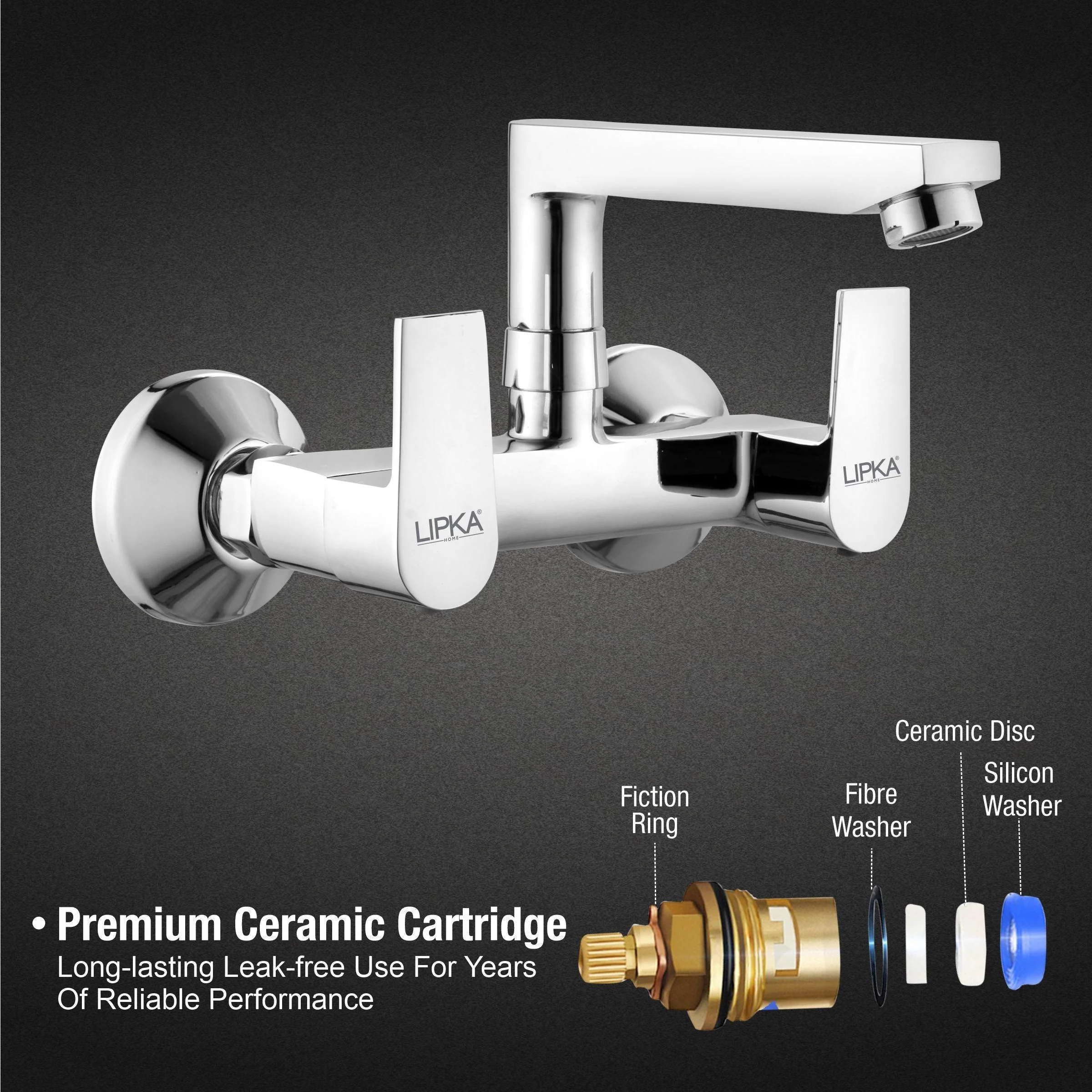 Victory Sink Mixer with Swivel Spout Faucet - LIPKA - Image 3