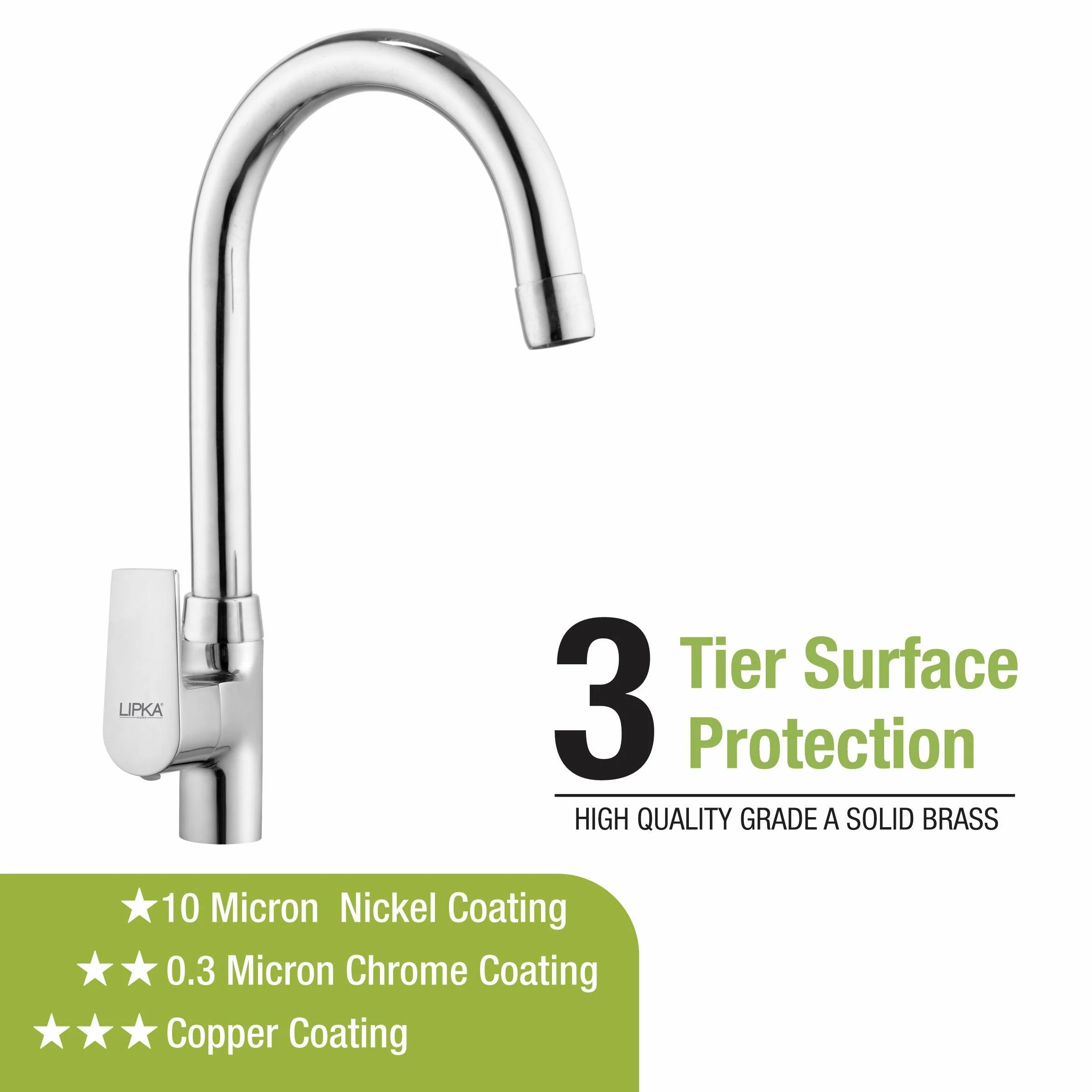 Victory Swan Neck with Medium (15 Inches) Round Swivel Spout Faucet - LIPKA - Image 4