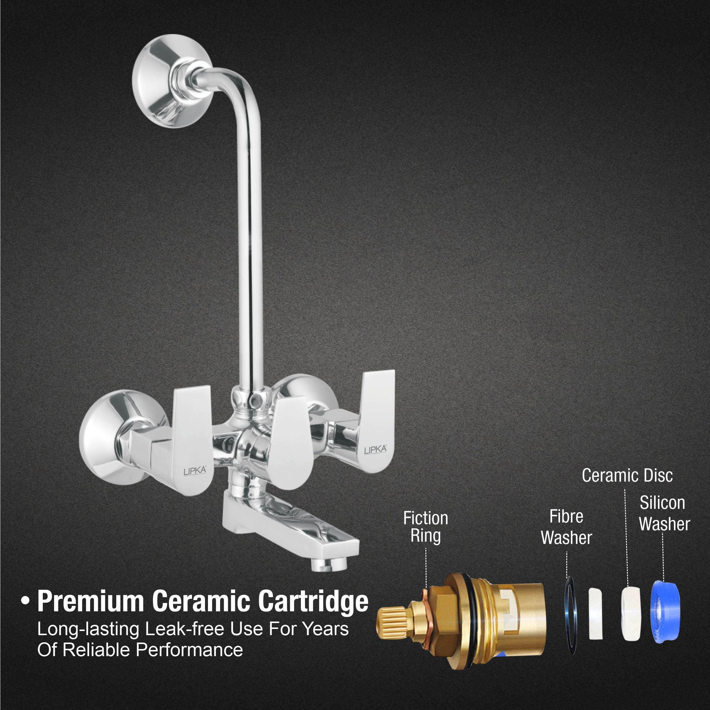 Victory Wall Mixer Brass Faucet with L Bend - LIPKA - Image 3