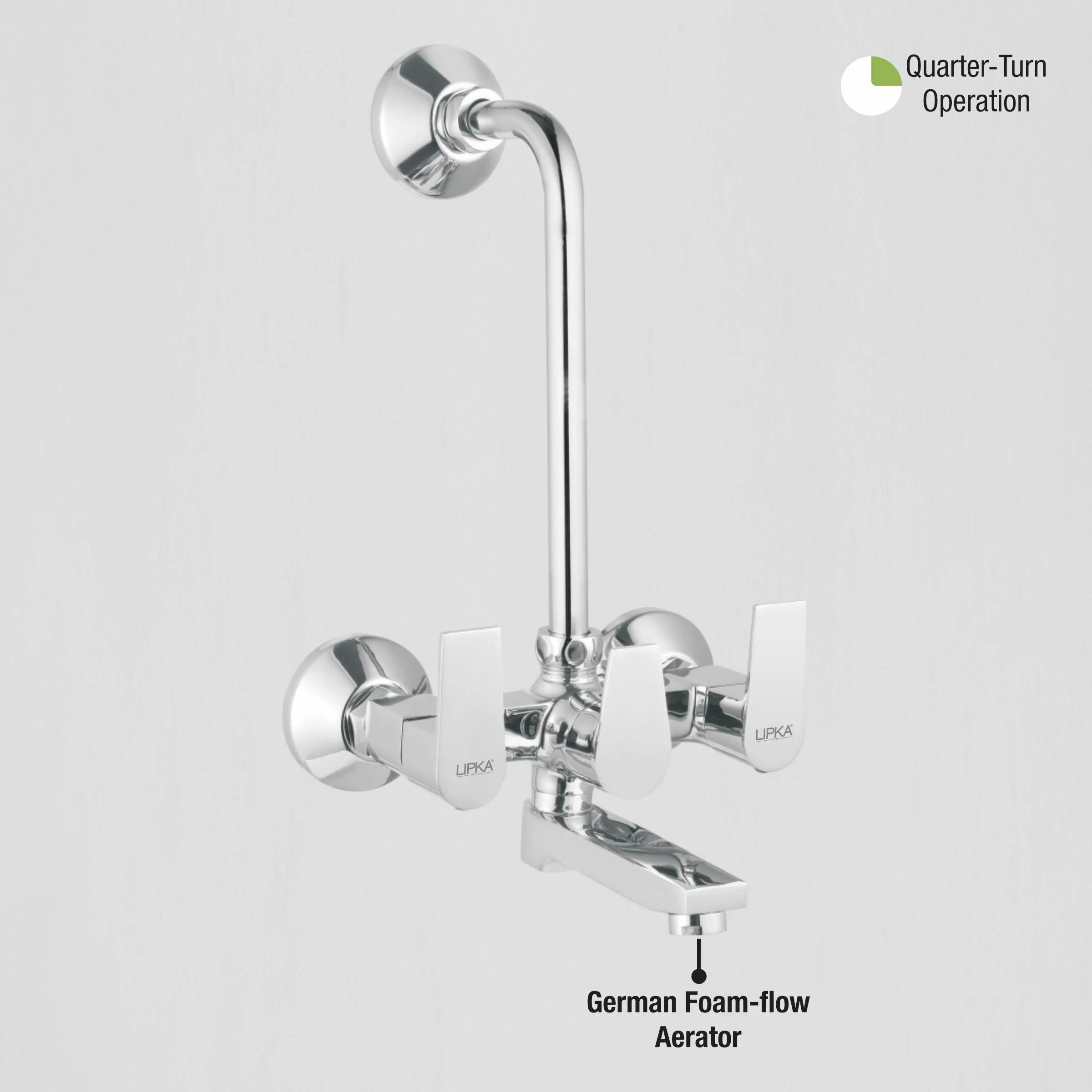 Victory Wall Mixer Brass Faucet with L Bend - LIPKA - Image 5