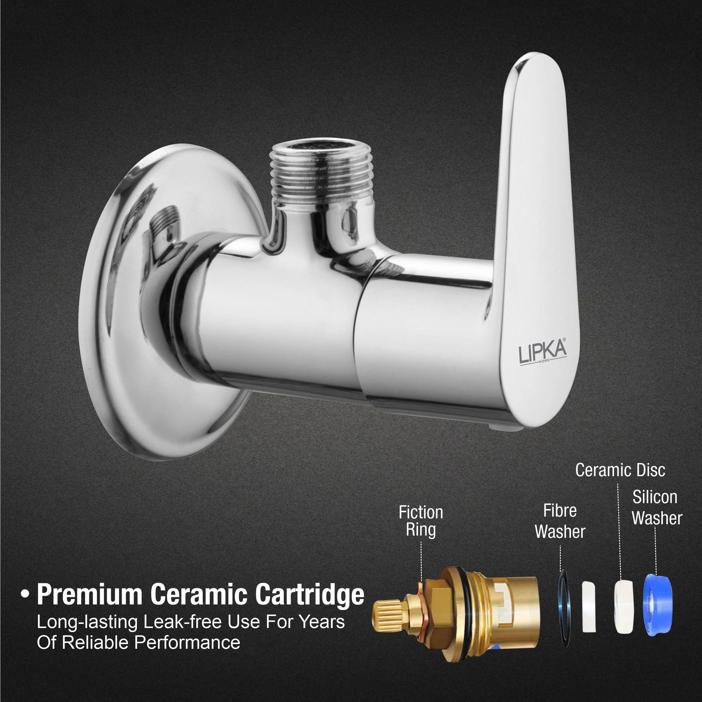 Virgo Angle Valve Brass Faucet - LIPKA - Image 3