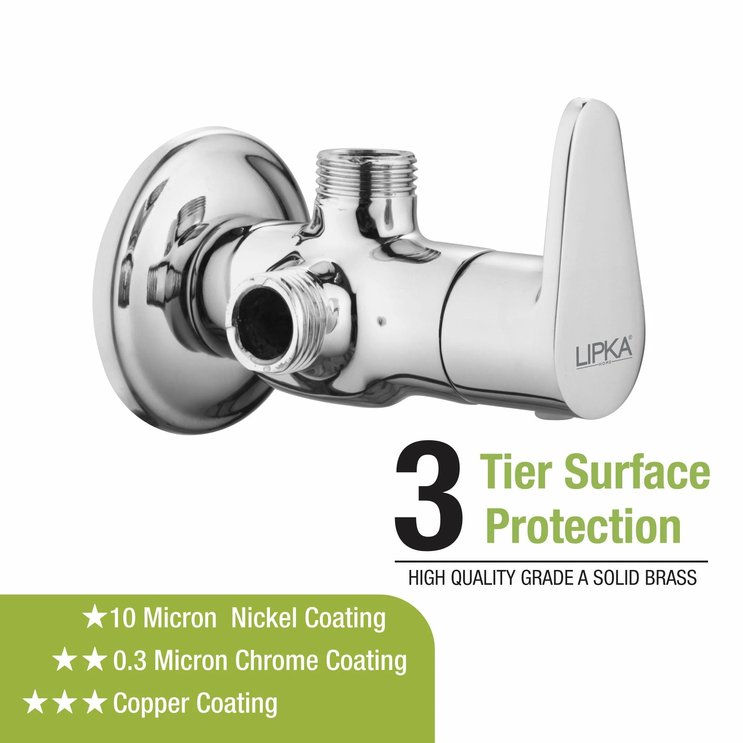 Virgo Angle Valve Two Way Brass Faucet - LIPKA - Image 4