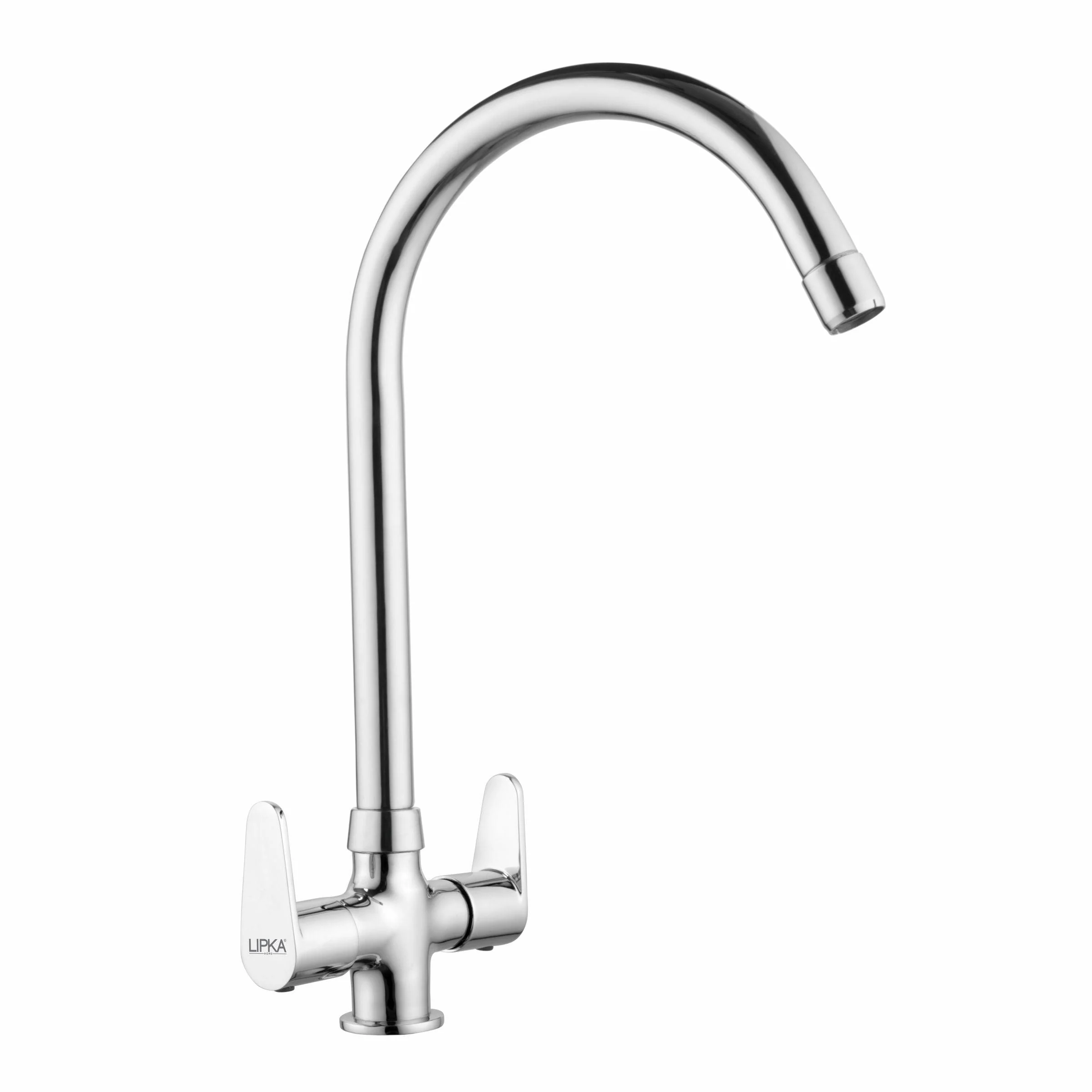 Virgo Centre Hole Basin Mixer Brass Faucet with Round Swivel Spout (20 Inches) - LIPKA