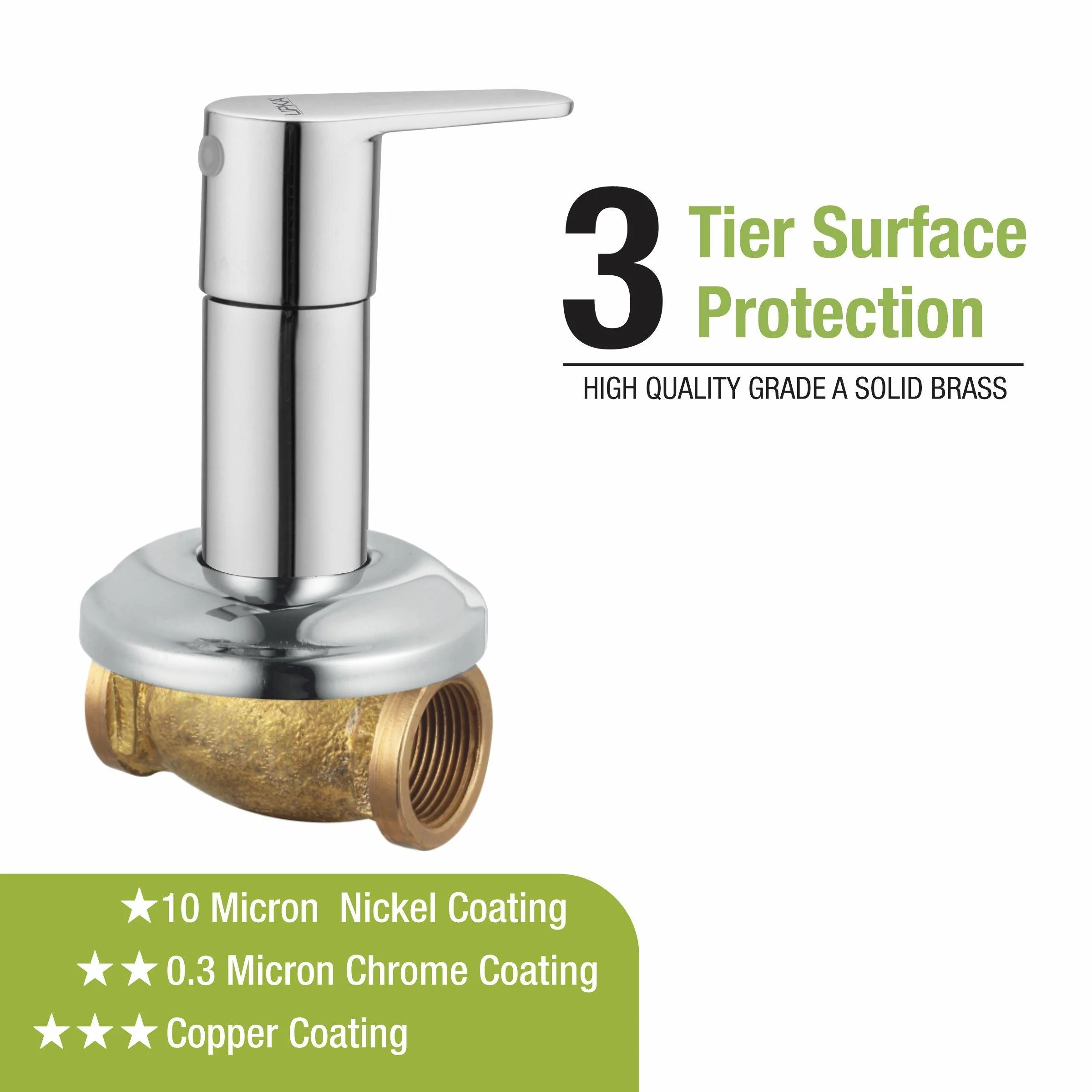 Virgo Concealed Stop Valve 20mm Brass Faucet - LIPKA - Image 4