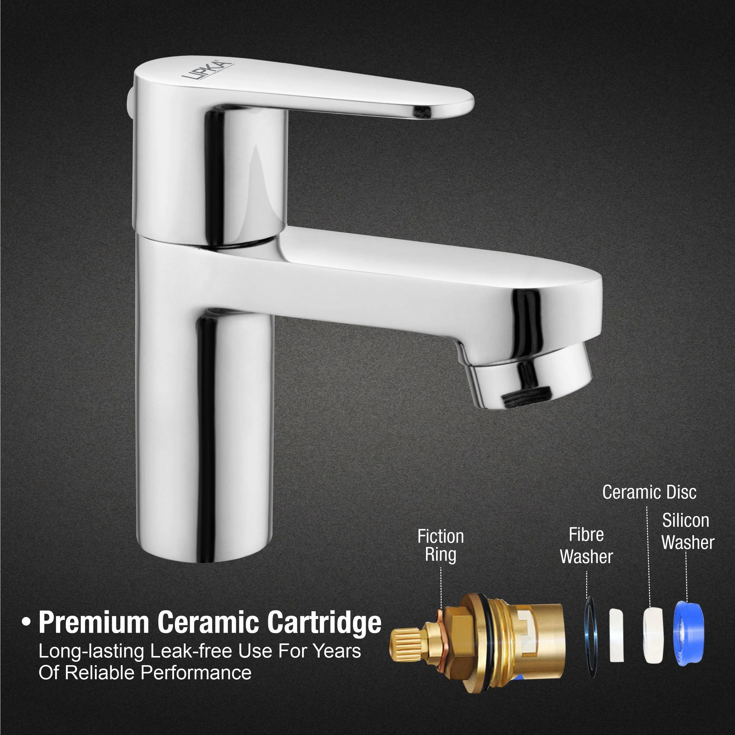 Virgo Pillar Tap Brass Faucet - LIPKA - Image 3