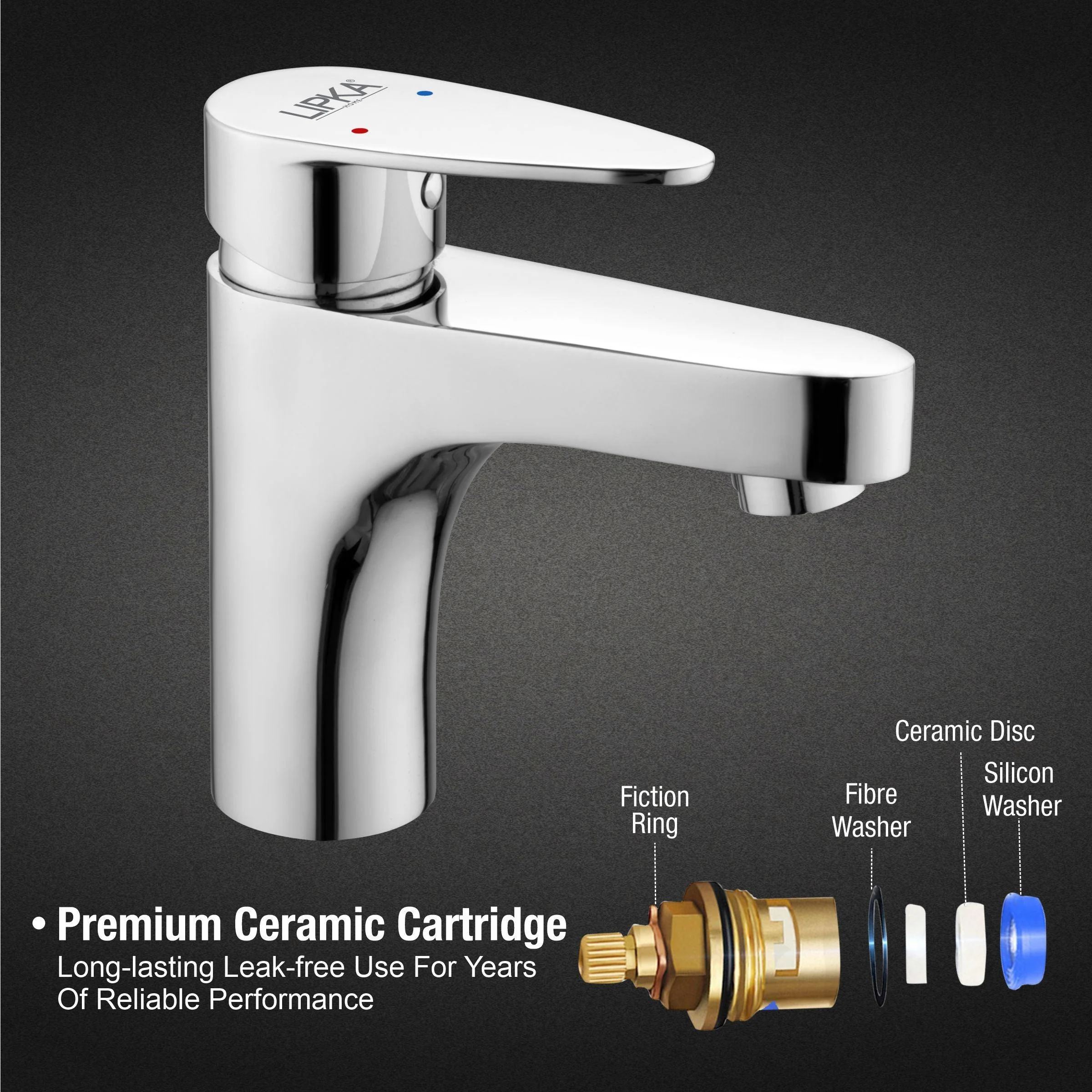 Virgo Single Lever Basin Mixer Faucet - LIPKA - Image 3