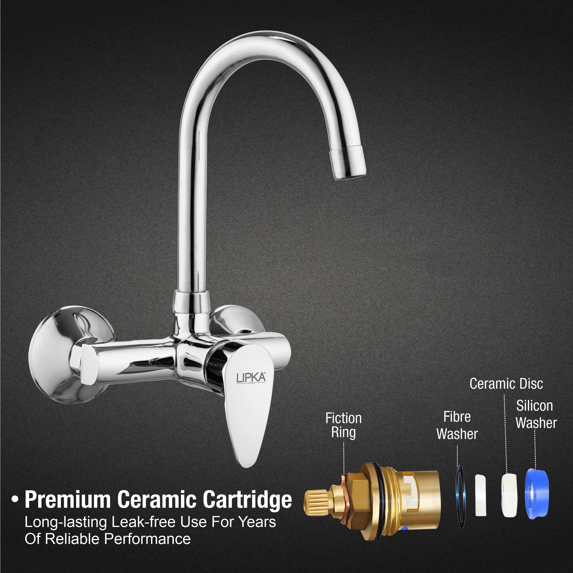Virgo Single Lever Sink Mixer with Swivel Spout (20 Inches) - LIPKA - Image 3