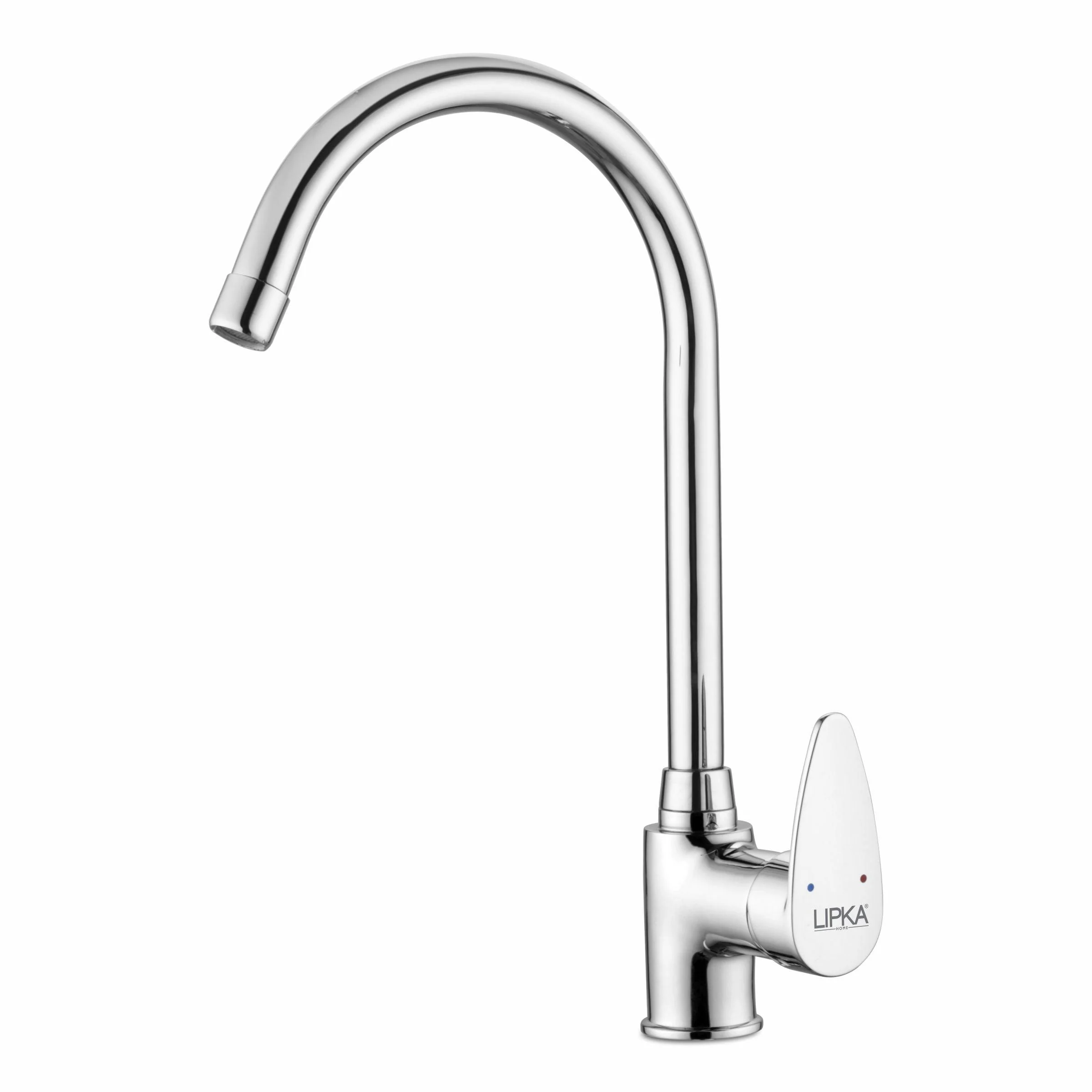 Virgo Single Lever Table Mount Sink Mixer Brass Faucet with Round Swivel Spout (20 Inches) - LIPKA