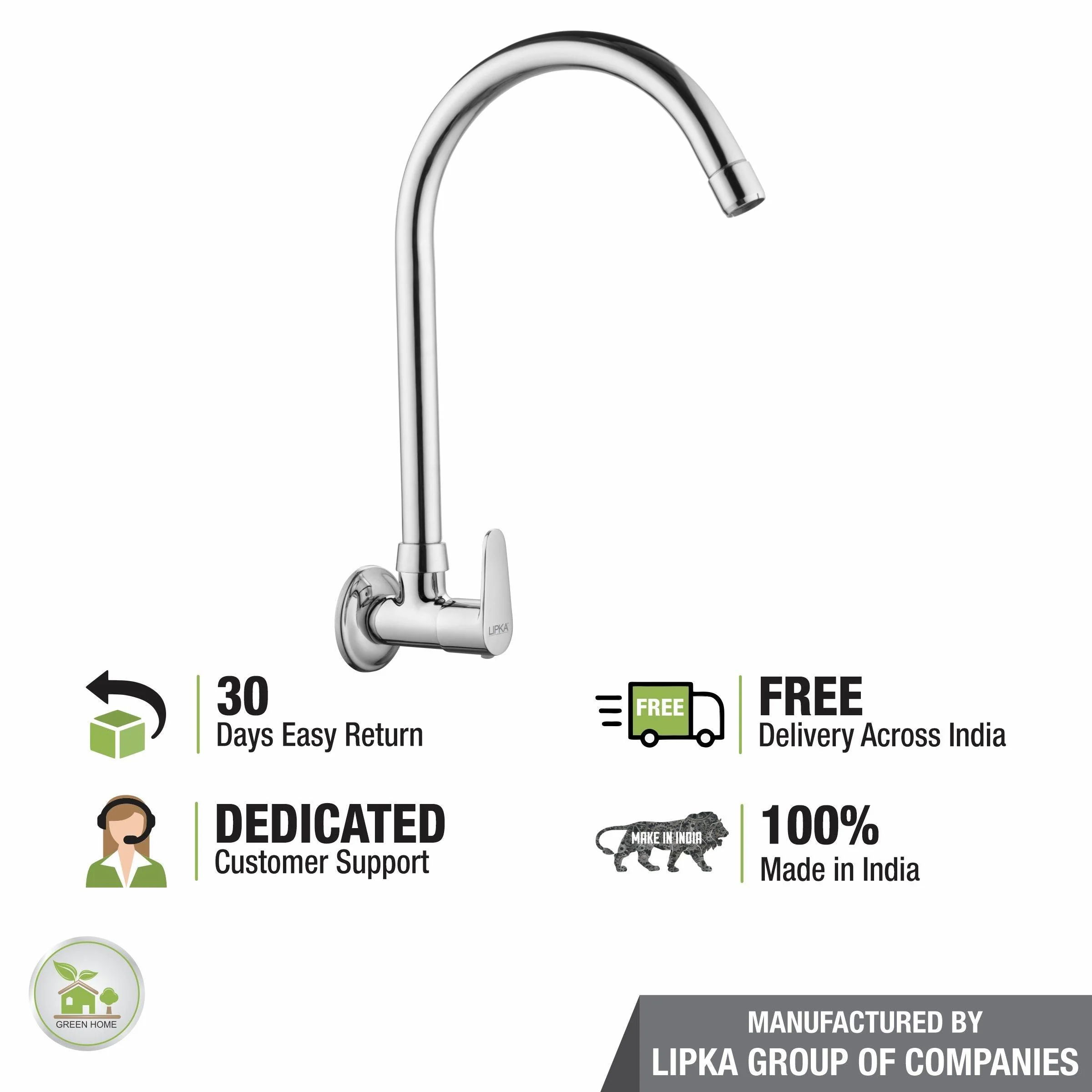 Virgo Sink Tap Brass Faucet with Round Swivel Spout (20 Inches) - LIPKA - Image 6