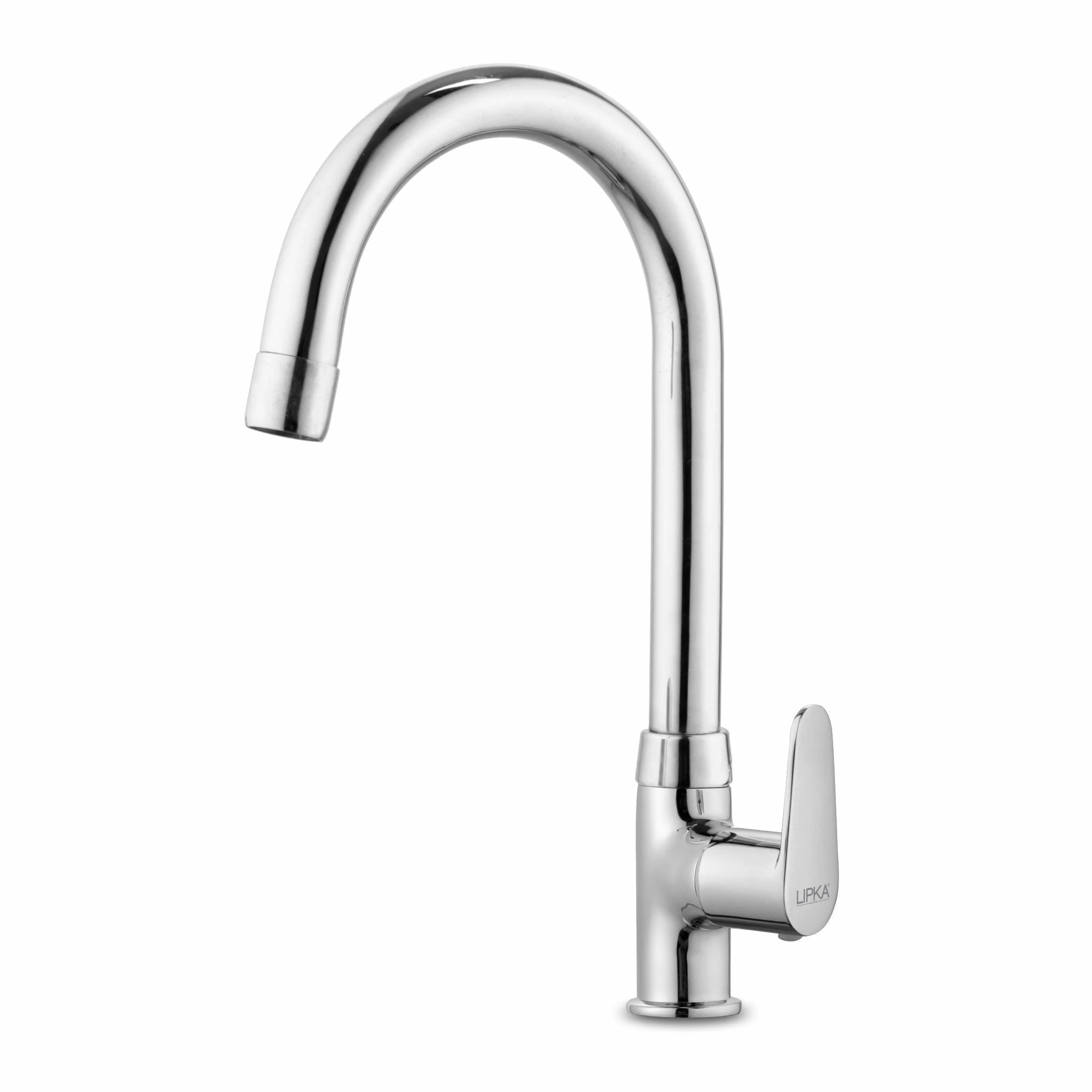 Virgo Swan Neck with Medium (15 Inches) Round Swivel Spout Faucet - LIPKA