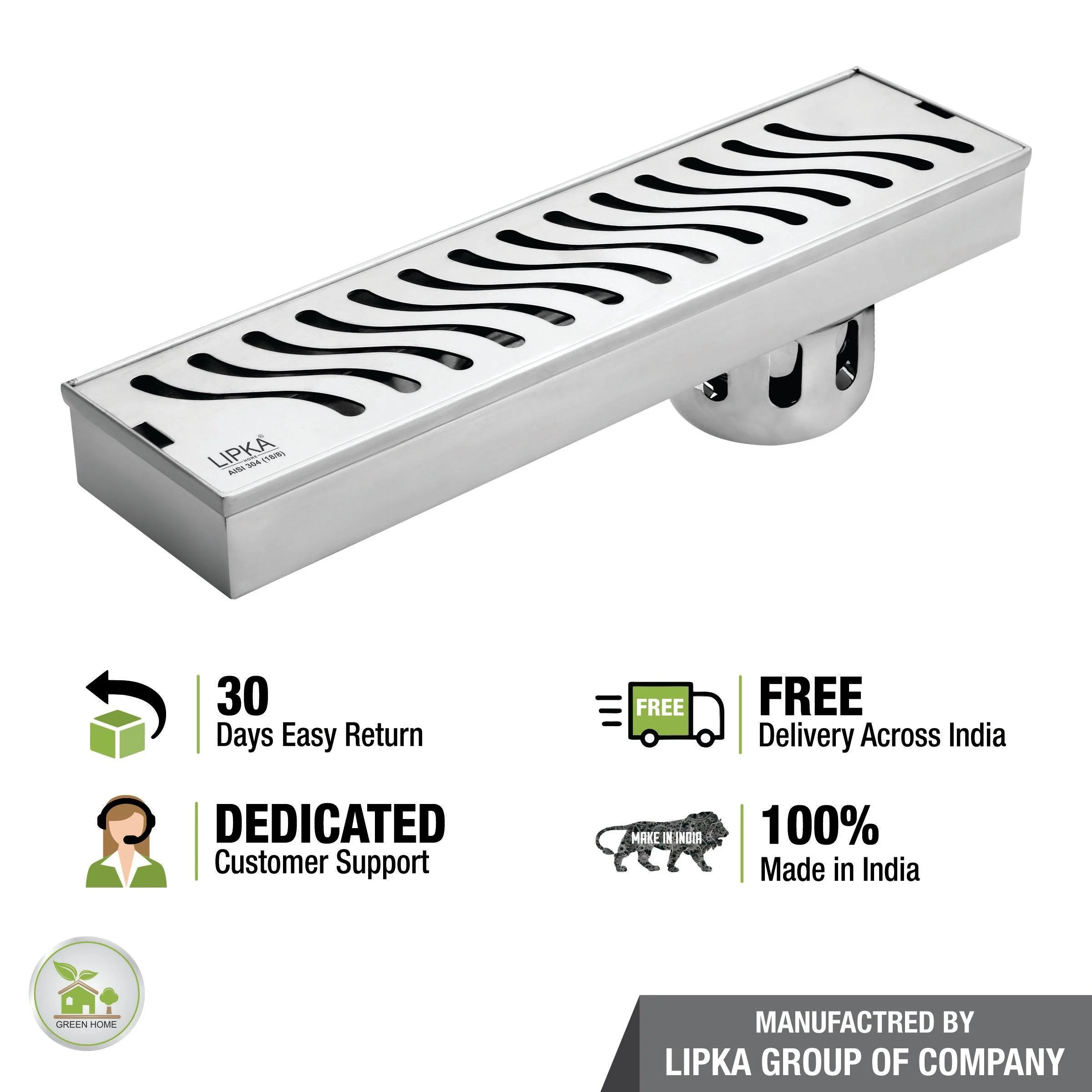 Wave Shower Drain Channel (48 x 3 Inches) - LIPKA - Image 7