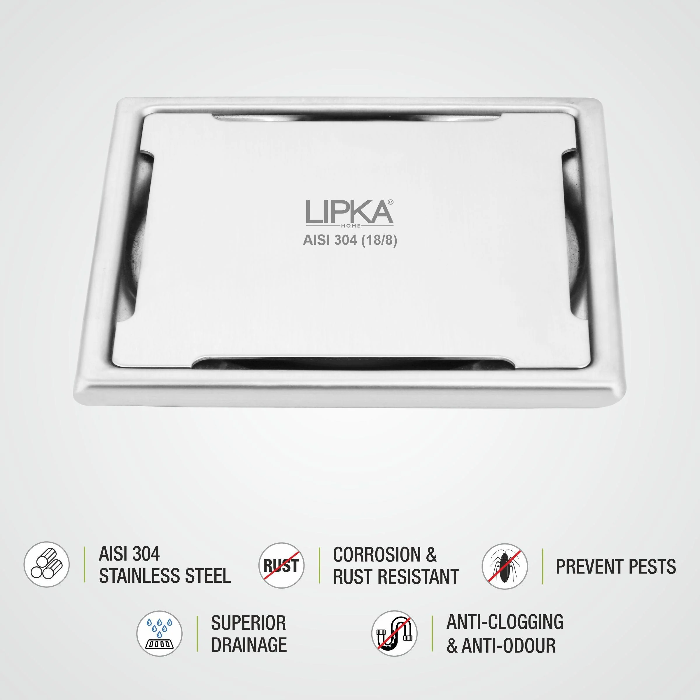 Yellow Exclusive Square Floor Drain (5 x 5 Inches) - LIPKA - Image 4